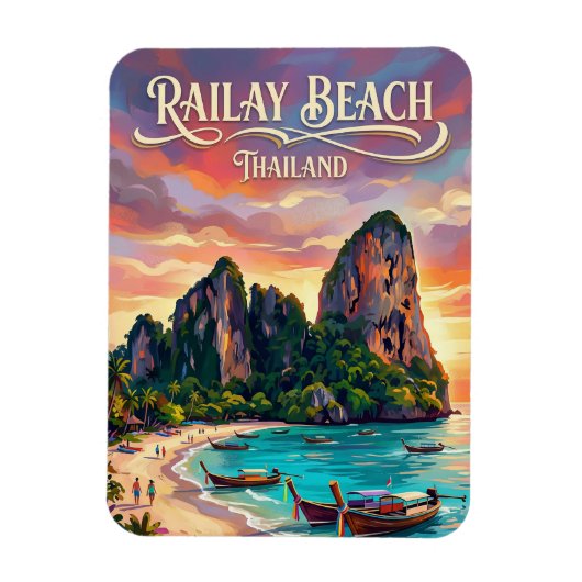 Magnet Flexible Plage de Railay Thaïlande (Vertical)