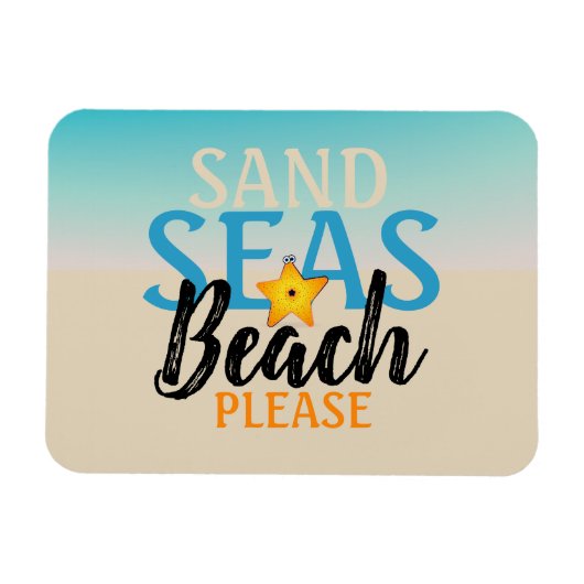 Magnet Flexible Plage de sable de Starfish (Horizontal)