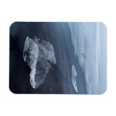 Magnet Flexible Plage de sable noir et glace, Islande (Horizontal)