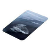 Magnet Flexible Plage de sable noir et glace, Islande (Côté Gauche)