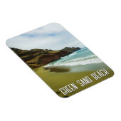 Magnet Flexible Plage de Sable Vert Voyage à Hawaï (Côté Droit)