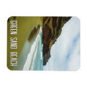 Magnet Flexible Plage de Sable Vert Voyage à Hawaï (Horizontal)