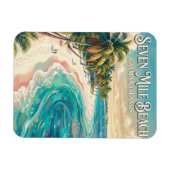 Magnet Flexible Plage de Sept Milles Îles Caïmans (Horizontal)