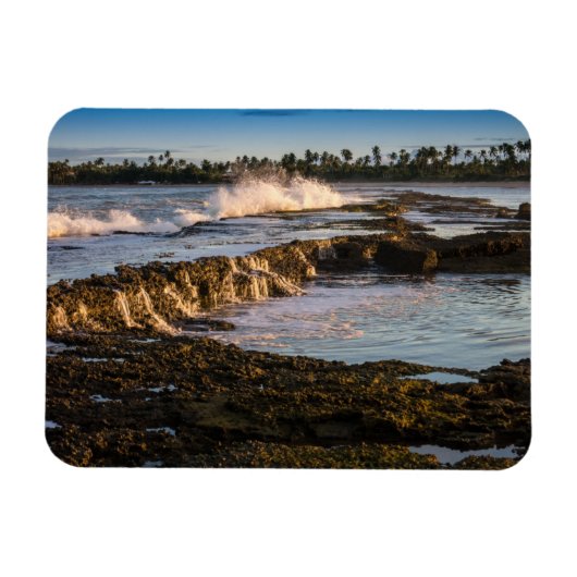 Magnet Flexible Plage De Tabuba : Briser Des Vagues Sur Les Récifs (Horizontal)