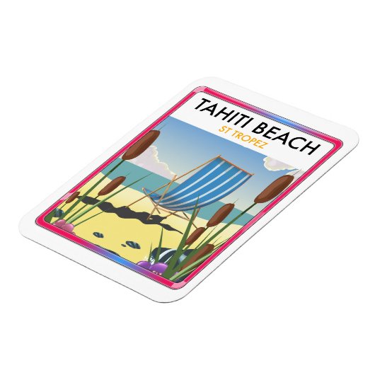 Magnet Flexible Plage de Tahiti st tropez (Côté Gauche)