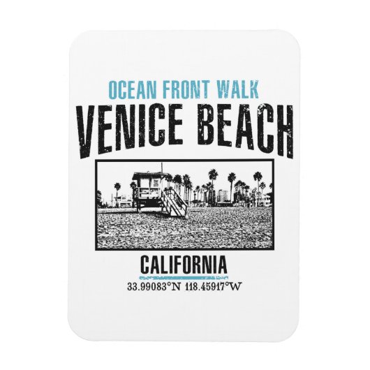 Magnet Flexible Plage de Venice (Vertical)