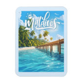 Magnet Flexible Plage des Maldives (Vertical)