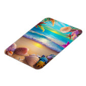 Magnet Flexible Plage d'imaginaire mystique coucher de soleil avec (Côté Gauche)