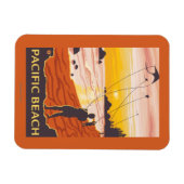 Magnet Flexible Plage et cerfs-volants - Pacific Beach, Washington (Horizontal)