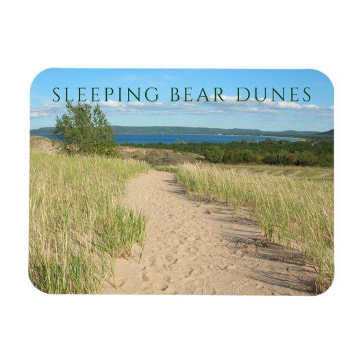 Magnet Flexible Plage Grass, Sable, Parcours de l'ours couché, Mic (Horizontal)