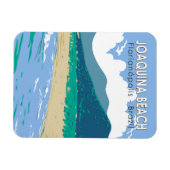 Magnet Flexible Plage Joaquina Brésil Voyage Art Vintage (Horizontal)