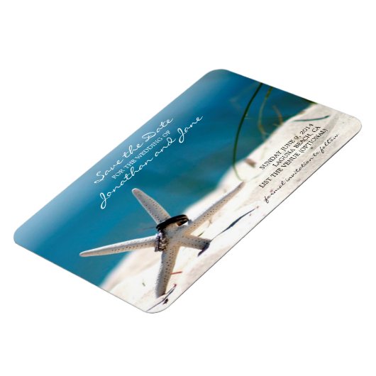 Magnet Flexible Plage Ocean Mariage Anneaux Starfish Enregistrer l (Côté Gauche)