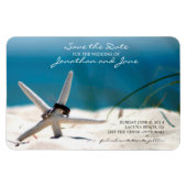 Magnet Flexible Plage Ocean Mariage Anneaux Starfish Enregistrer l (Horizontal)