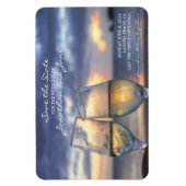 Magnet Flexible Plage Ocean Mariage Champagne Glass Enregistrer la (Vertical)