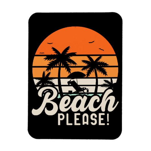 Magnet Flexible Plage S'il Vous Plaît (Vertical)