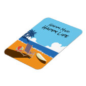 Magnet Flexible Plage, Surf-board, chaise, océan (Côté Gauche)