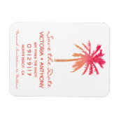 Magnet Flexible Plage Tropical Sunset Palm Tree Enregistrer La Dat (Horizontal)