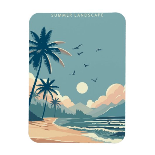 Magnet Flexible Plage tropicale (Vertical)