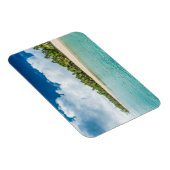 Magnet Flexible Plage tropicale bordée de palmiers (Côté Droit)