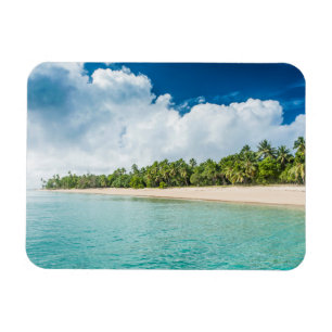 Magnet Flexible Plage tropicale bordée de palmiers