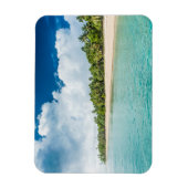 Magnet Flexible Plage tropicale bordée de palmiers (Vertical)