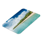 Magnet Flexible Plage tropicale bordée de palmiers (Côté Gauche)