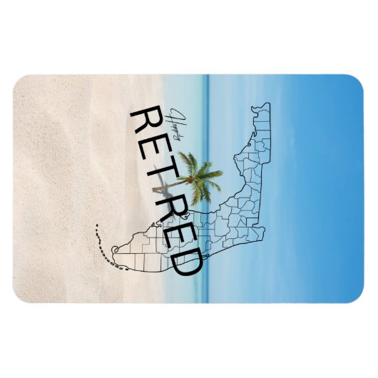 Magnet Flexible Plage tropicale et palmier de Floride à la retrait (Horizontal)