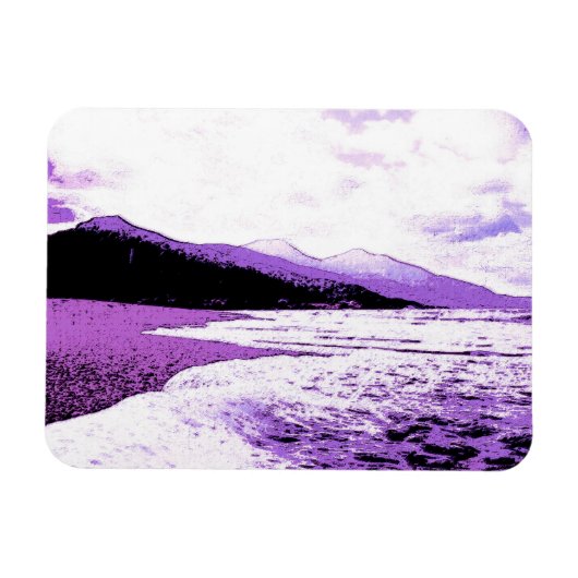 Magnet Flexible Plage Twilight en violet et violet (Horizontal)