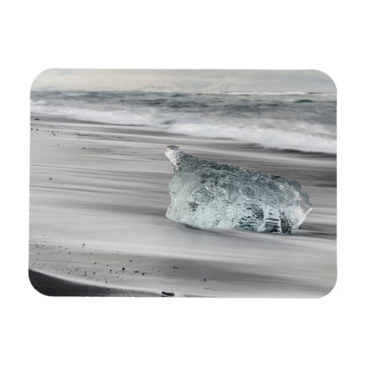 Magnet Flexible Plage volcanique noire | Parc national de Vatnajok (Horizontal)