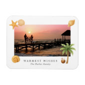 Magnet Flexible Plage Warmest Warmest Photo Noël moderne (Horizontal)