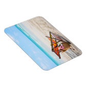 Magnet Flexible Plages tropicales | Chaise de plage sur sable (Côté Droit)