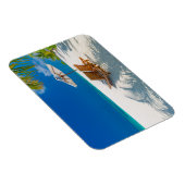 Magnet Flexible Plages tropicales | Plage de chaises longues Bora  (Côté Droit)