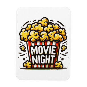 Magnet Flexible Plaisir de soirée cinéma Popcorn ludique