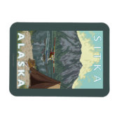 Magnet Flexible Plan Bush et pêche - Sitka, Alaska (Horizontal)