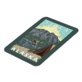 Magnet Flexible Plan Bush et pêche - Sitka, Alaska (Côté Gauche)