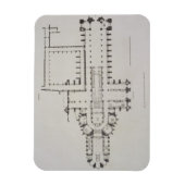 Magnet Flexible Plan de l'abbaye de Westminster, plaque 1 de 'West (Vertical)