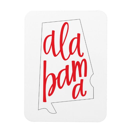 Magnet Flexible Plan de l'État Alabama (Vertical)