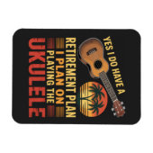 Magnet Flexible Plan de retraite Ukulele Drôle (Horizontal)