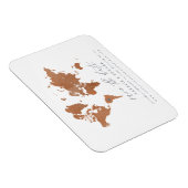 Magnet Flexible Plan du monde de l'aquarelle rouille faire-part ma (Côté Droit)