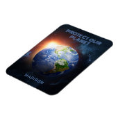 Magnet Flexible Planète de texte personnalisé Terre (Côté Gauche)