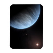 Magnet Flexible Planète K2-18b, Étoile Hôte Et Planète Accompagnan (Vertical)