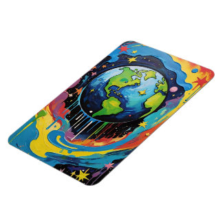 Magnet Flexible Planète Terre goutte de peinture