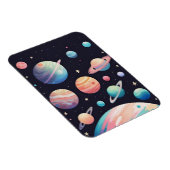 Magnet Flexible Planètes couleur pastel dans l'espace sombre (Côté Droit)