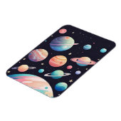 Magnet Flexible Planètes couleur pastel dans l'espace sombre (Côté Gauche)