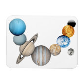 Magnet Flexible Planètes du système solaire (Couleur modifiable) (Horizontal)
