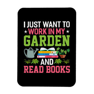 Magnet Flexible Plante A Appris Dans Mon Gargen Et Lire Des Livres