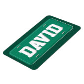 Magnet Flexible Plaque de licence blanche et verte personnalisée (Côté Gauche)