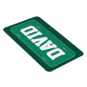 Magnet Flexible Plaque de licence blanche et verte personnalisée (Côté Droit)