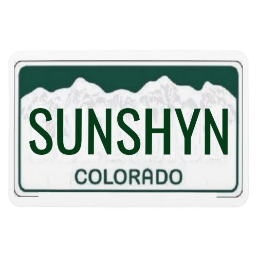 Magnet Flexible Plaque de licence Colorado flexible (Horizontal)