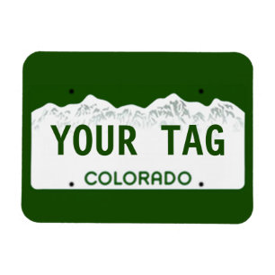 Magnet Flexible Plaque de licence Colorado personnalisée